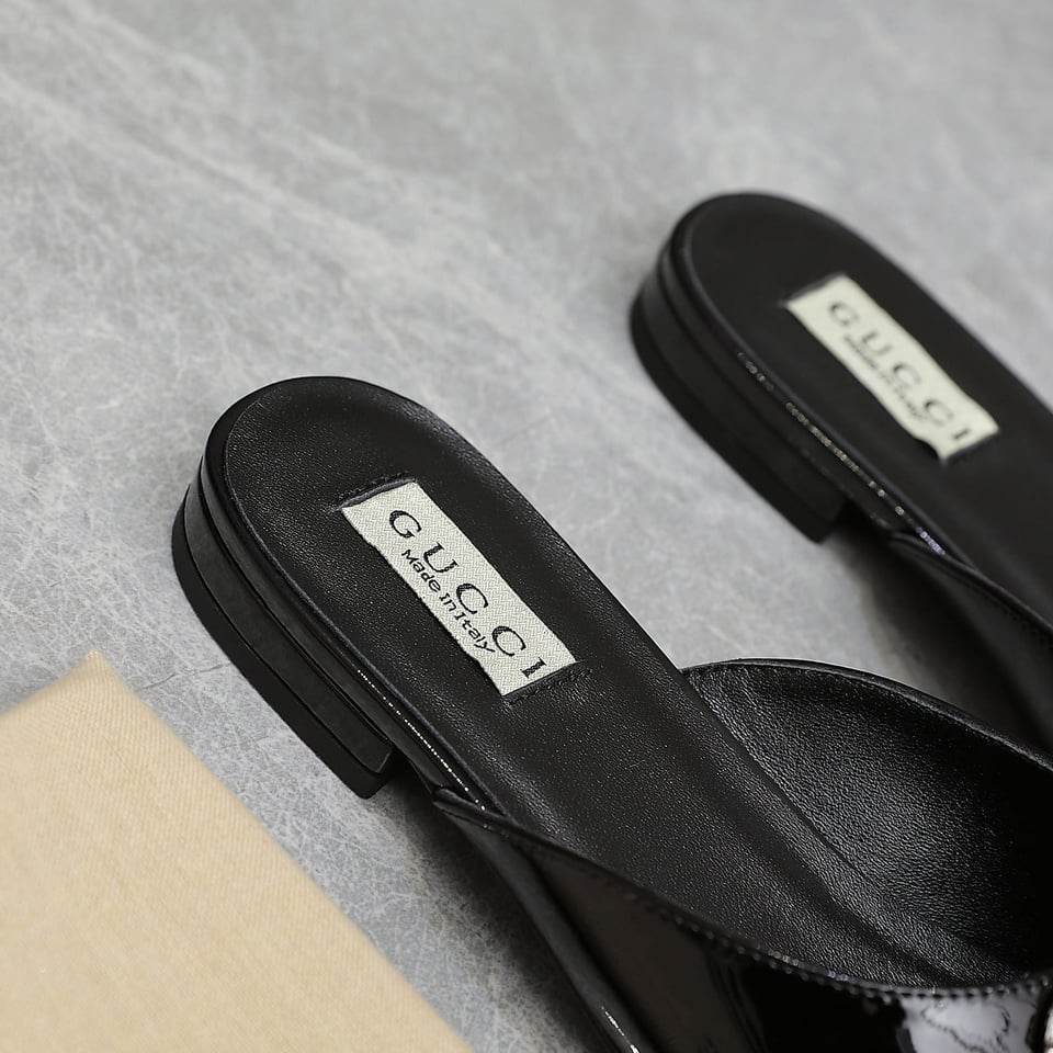 Gucci Gg Crystal Slippers Black view 8