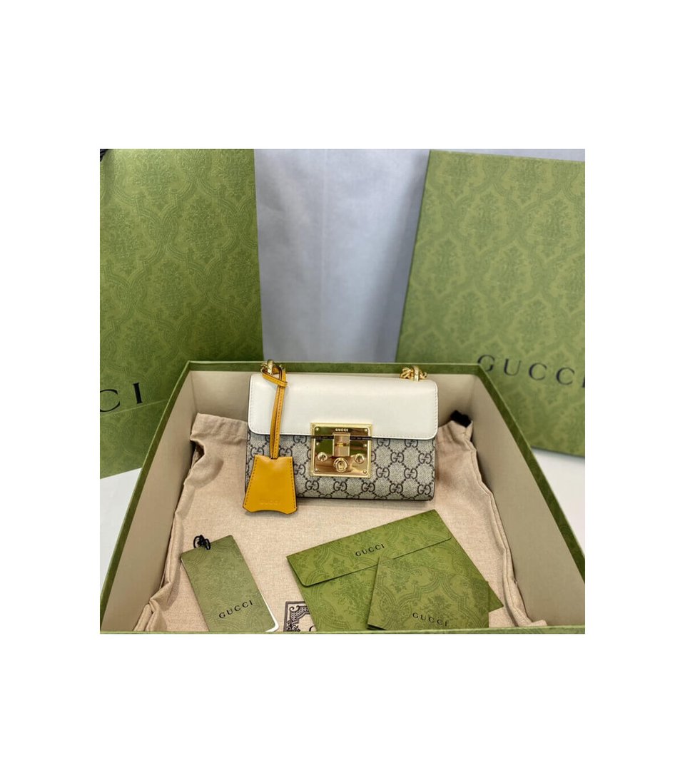 Gucci Padlock Small GG Shoulder Bag White view 8