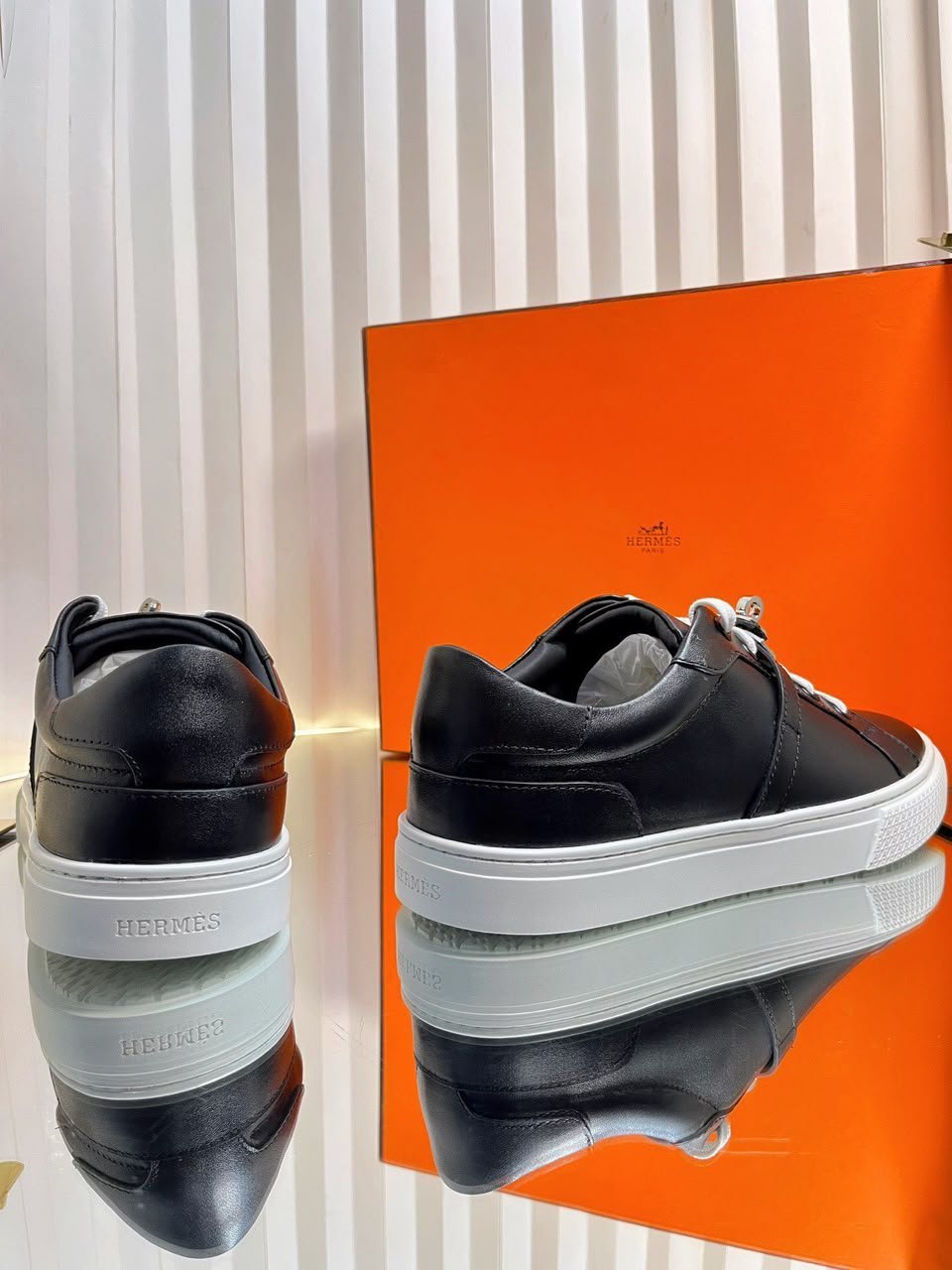 Hermes Sneakers Day Noir Color Calfskin H221197Z view 7