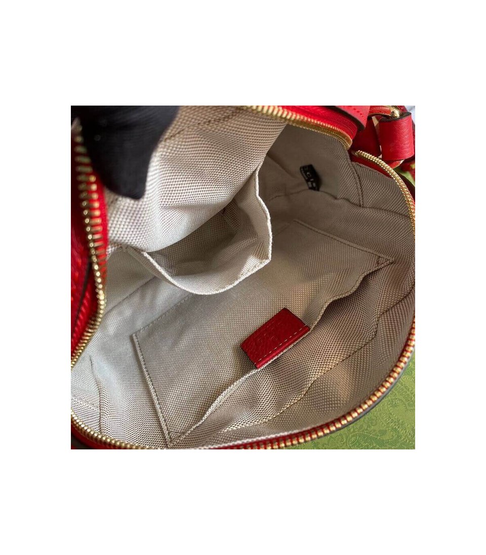 Gucci Soho Small Leather Disco Bag Red view 14