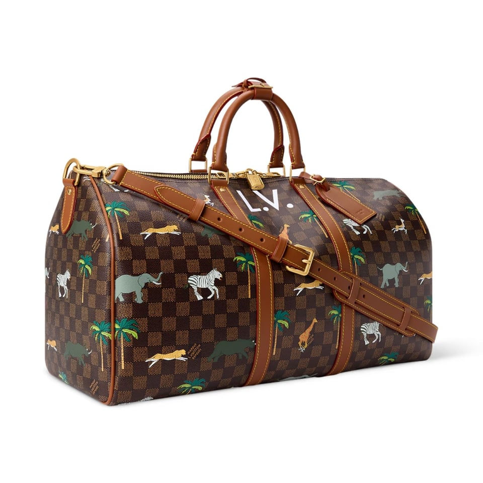 Louis Vuitton Keepall Bag 50cm/19.7in Brown M28166 view 3
