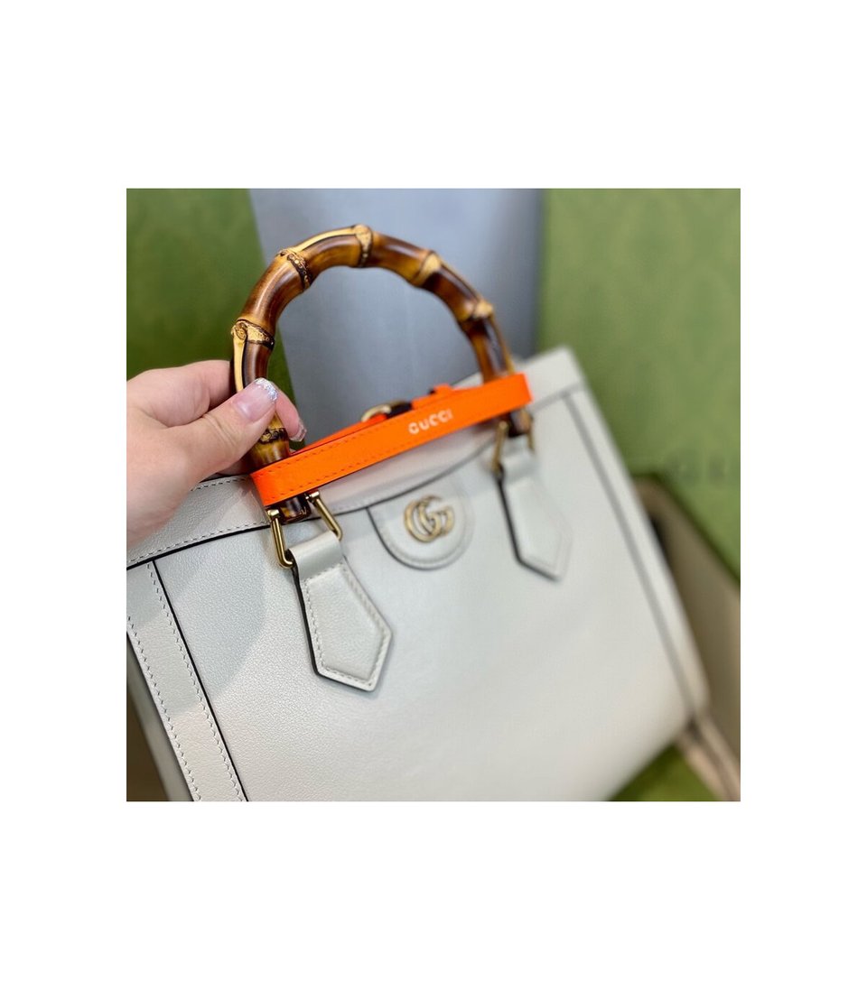 Gucci Diana Small Tote Bag White view 8