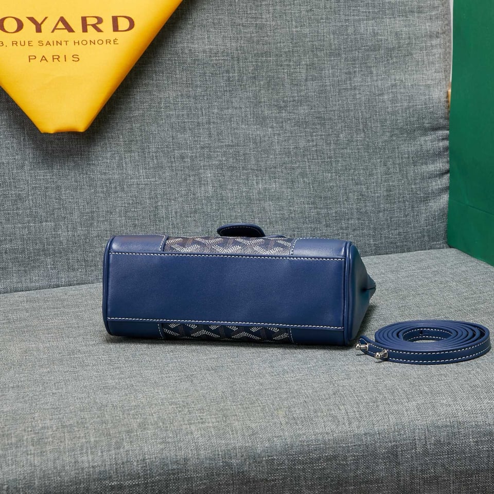 Goyard Saigon Souple Mini Bag Dark Blue Canvas 20cm view 6