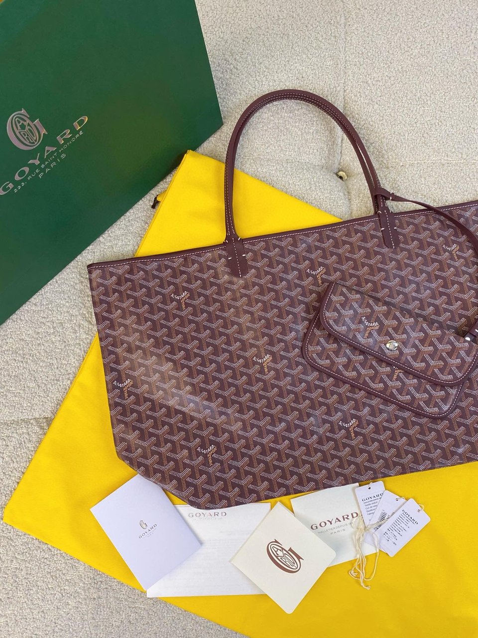 Goyard Saint Louis Gm 40Cm Burgundy Canvas view 3