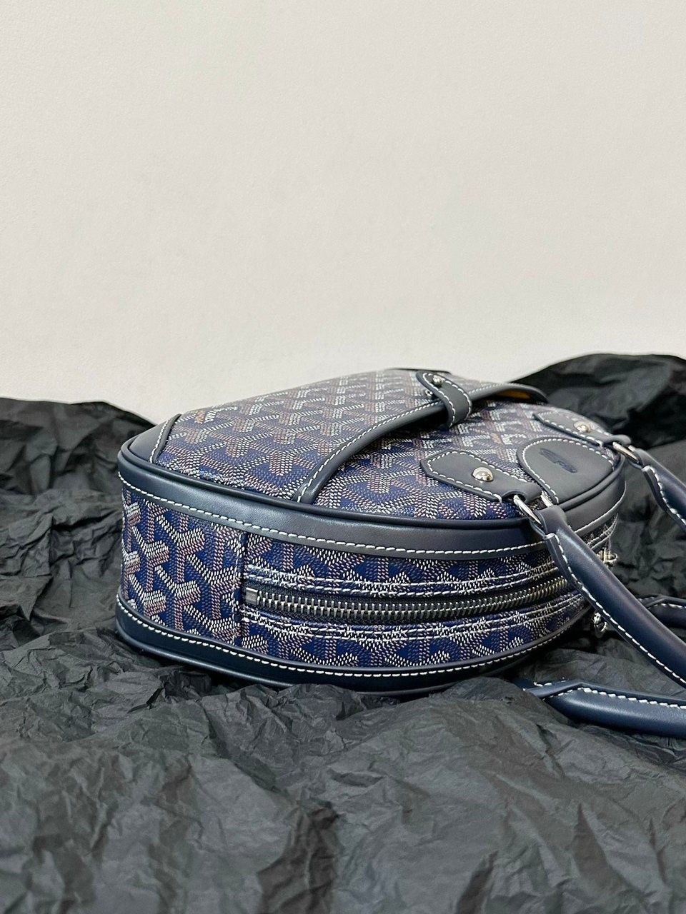 Goyard Goya Bowling Ball Small Navy Blue Canvas 27cm view 4