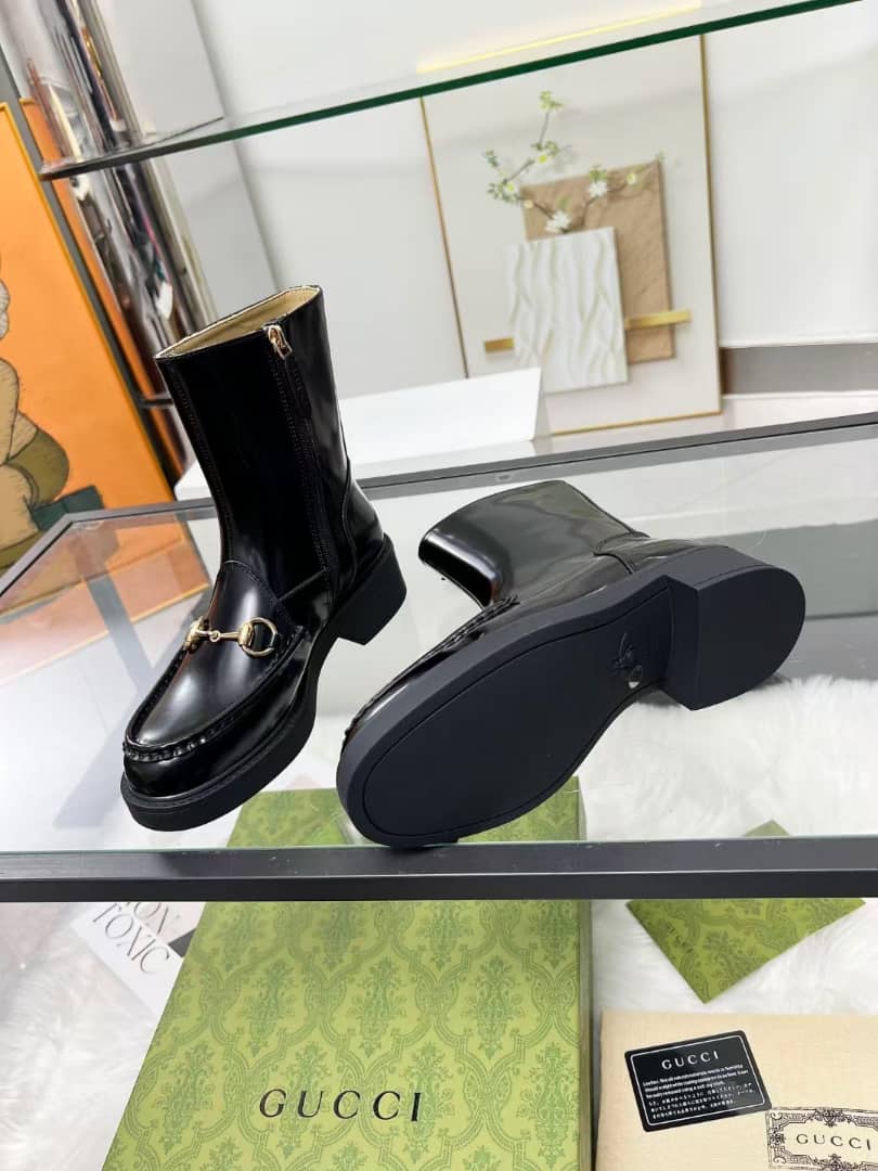 Gucci Women’S Horsebit Boot Black view 4