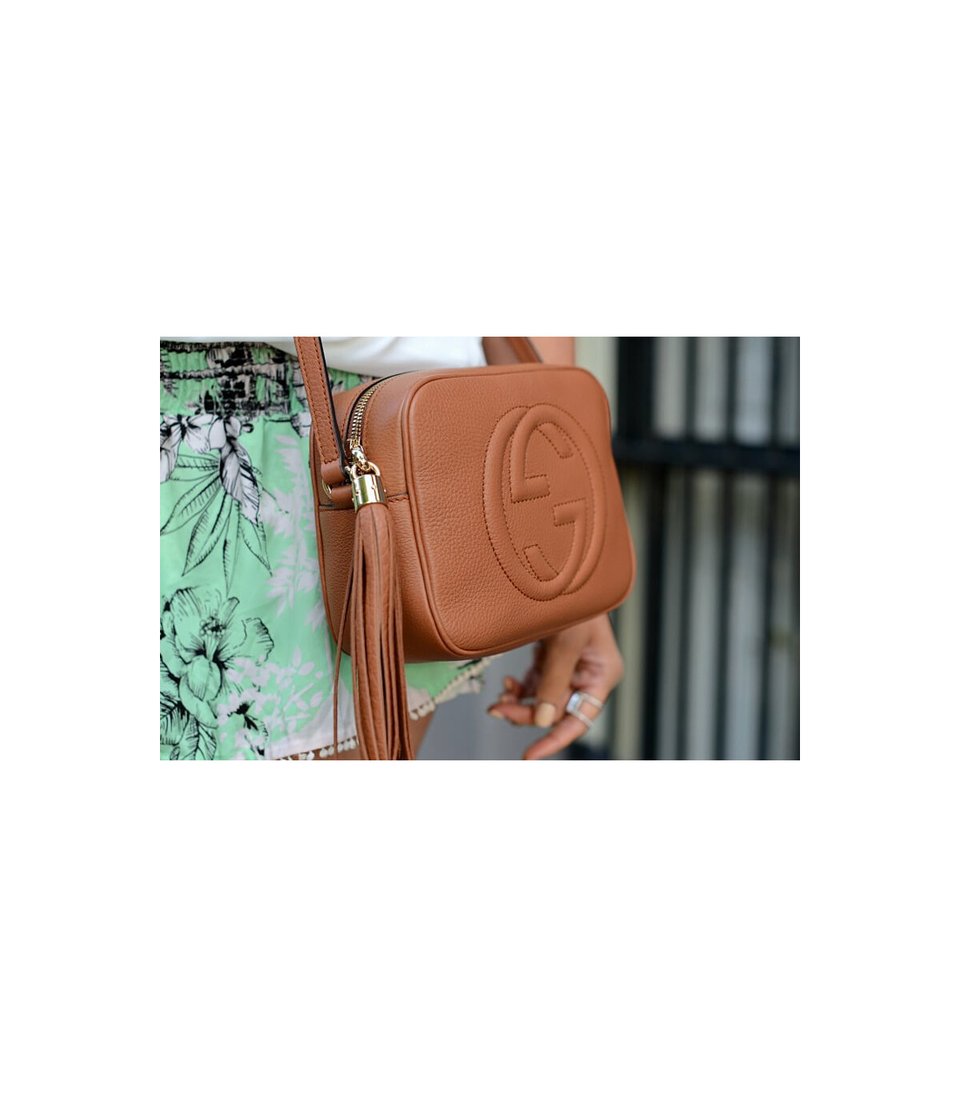 Gucci Soho Small Leather Disco Bag Brown view 3