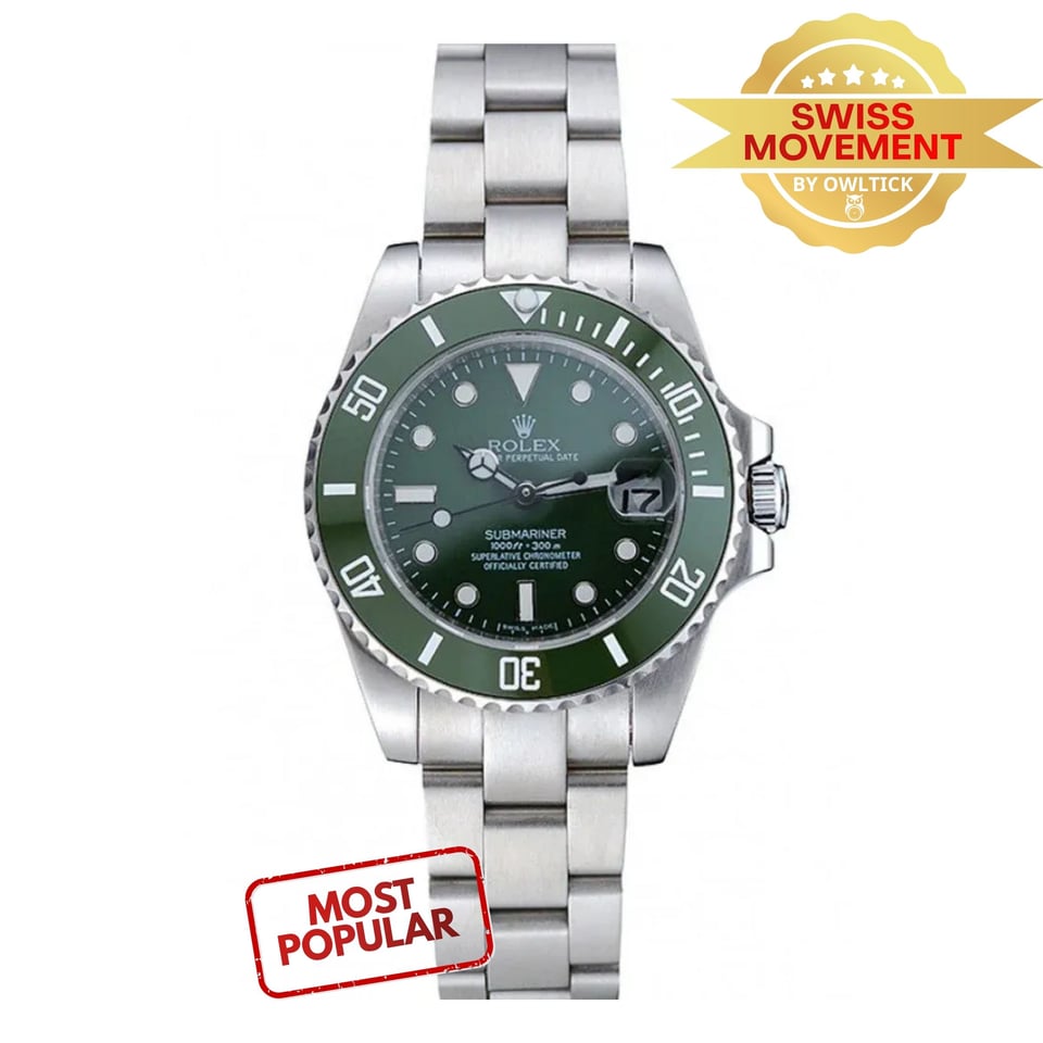 [Superclone] Rolex Submariner Date 35mm Green Dial 1454151