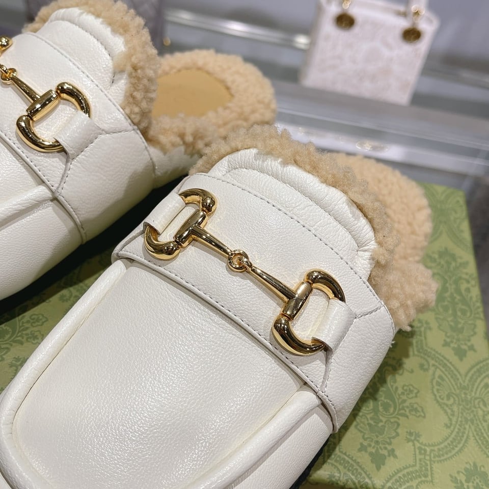 Gucci Women’S Mule With Horsebit White view 3