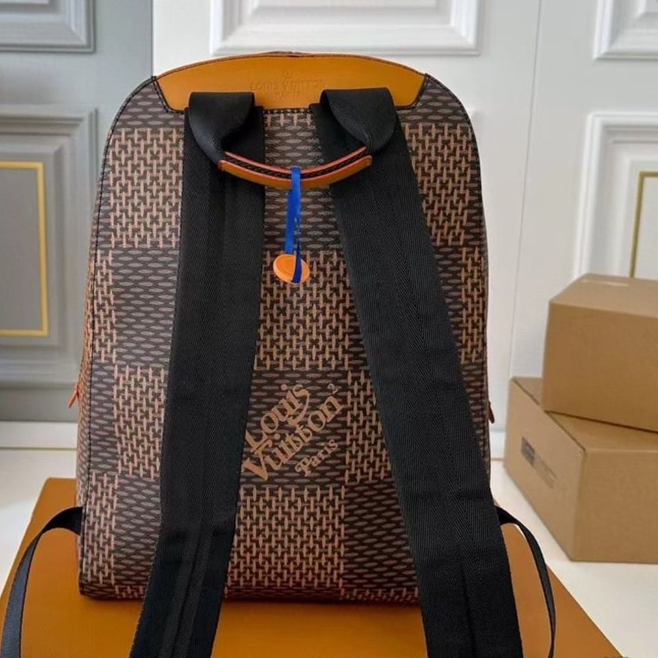 Louis Vuitton Nigo Monogram Reverse Canvas Backpack Brown 29Cm view 9
