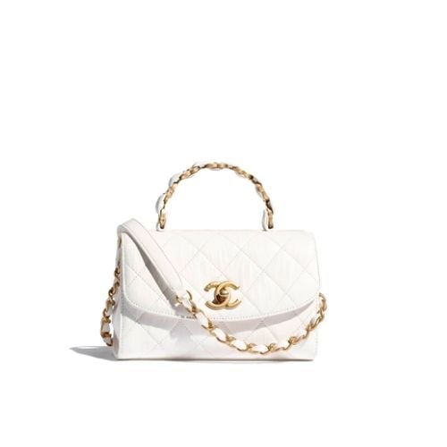 Chanel Mini Flap Handle White 19Cm/7.6in view 2