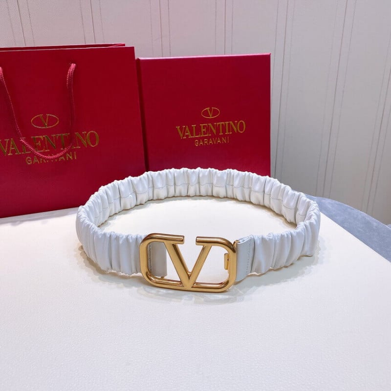 Valentino Garavani VLogo Elasticated Leather Belt view 2