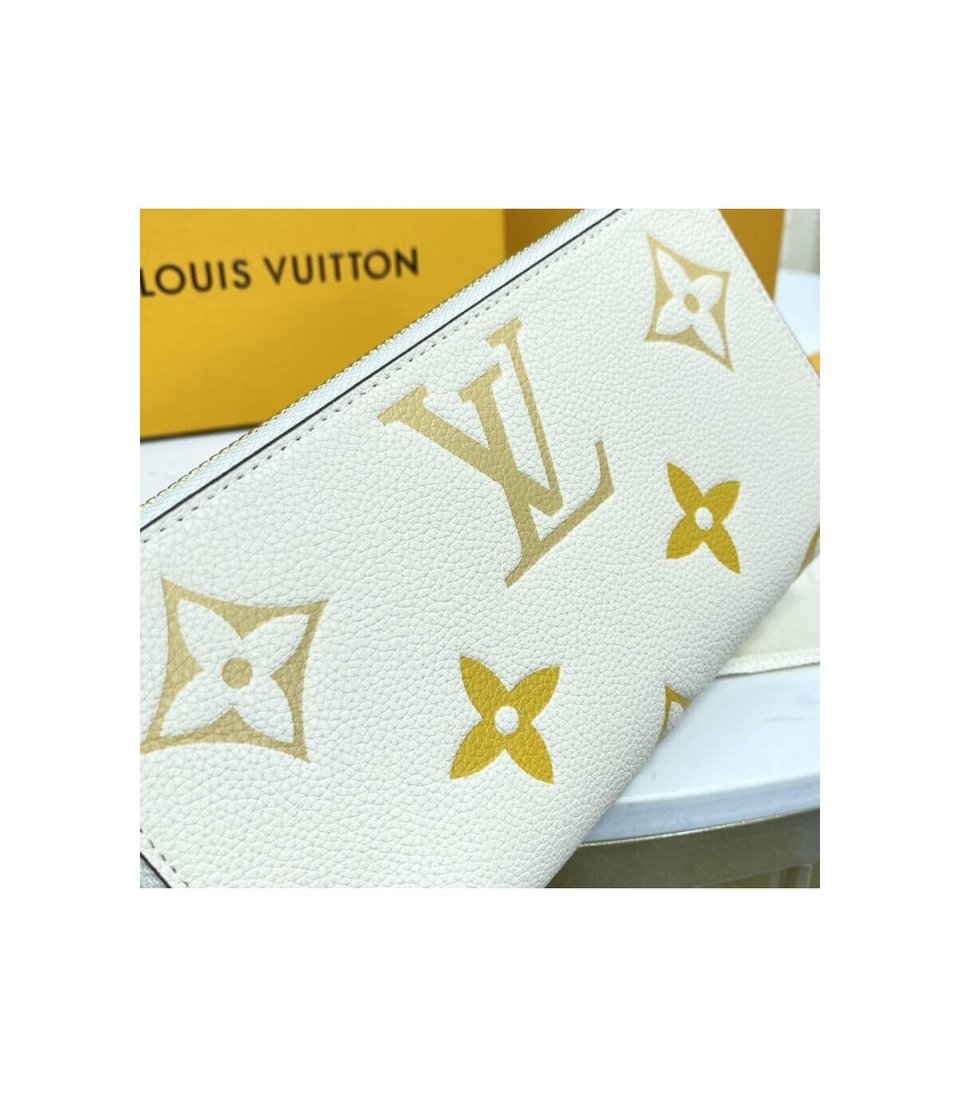 Louis Vuitton Zippy Wallet Cream/Saffron view 5