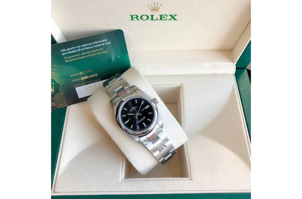 Rolex Oyster Perpetual 31/41mm SS/SS Black/Stk view 8