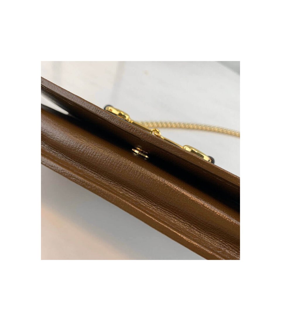 Gucci 1955 Horsebit Wallet With Chain Brown 19cm view 13