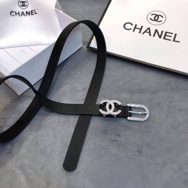 Chanel Double C Strass Buckle 20mm Belt AA6800 view 4
