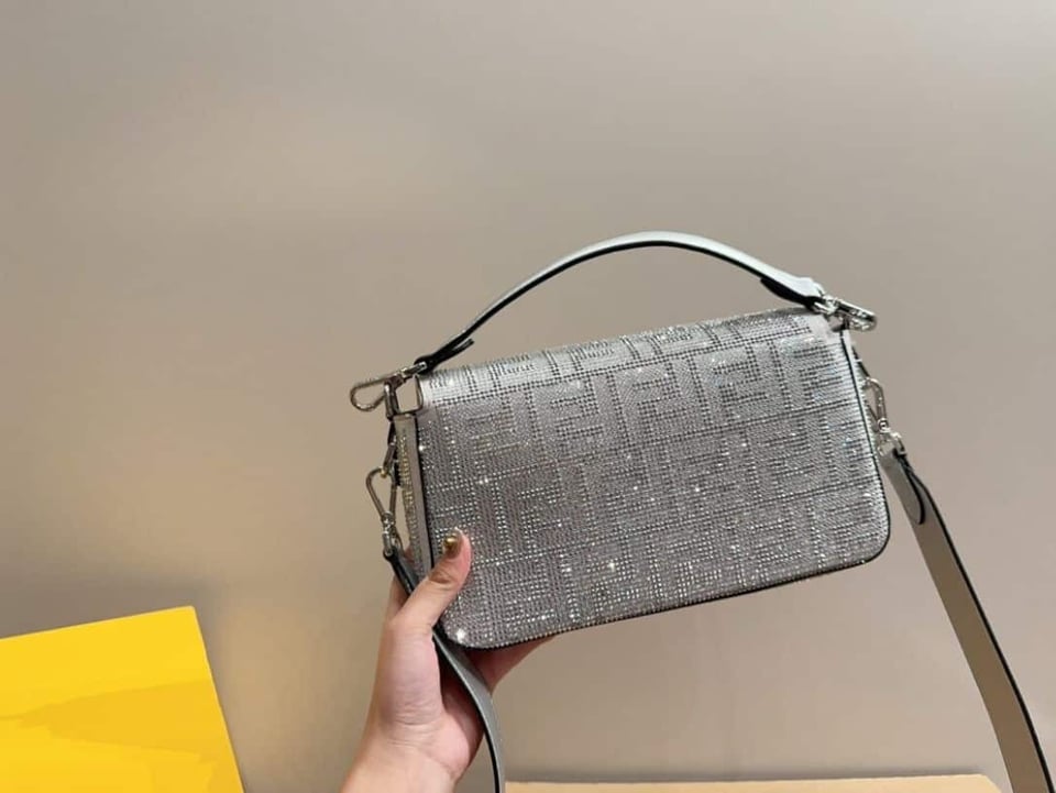 Fendi Baguette Silver Crystal Trim 25Cm view 8