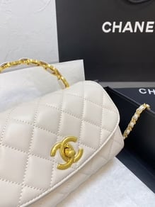 Chanel Mini Flap Handle White 19Cm/7.6in view 3