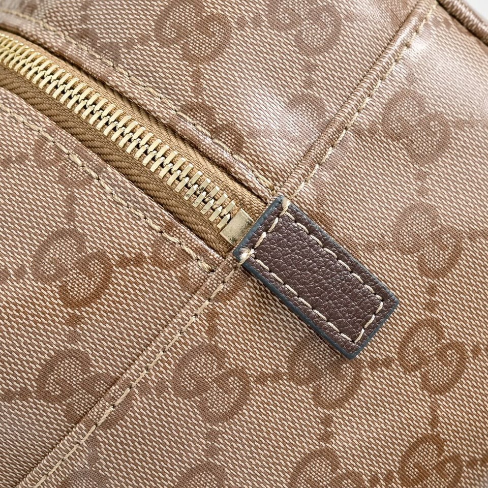 Gucci Melrose Medium Boston Bag 29cm/11.4in Sand And Brown GG Canvas 875228 FAF79 8547 view 9