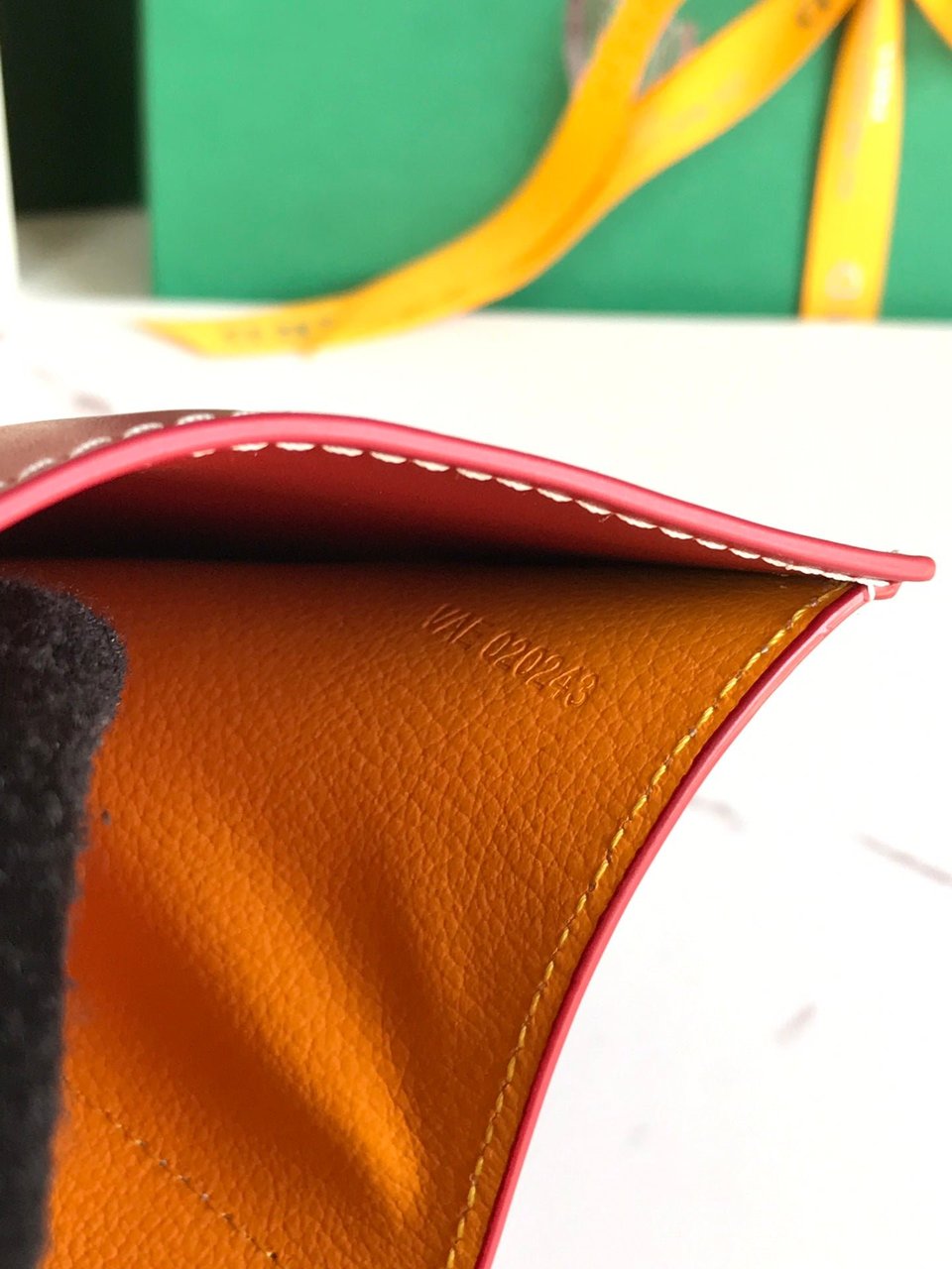 Goyard Saint-Gabriel Wallet Classic Red Calfskin And Goyardine Canvas 12cm view 3