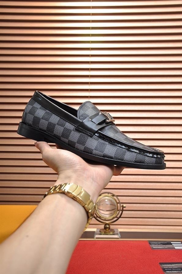 Louis Vuitton LV Monte Carlo Mocassin Damier Black Loafers for Men view 11
