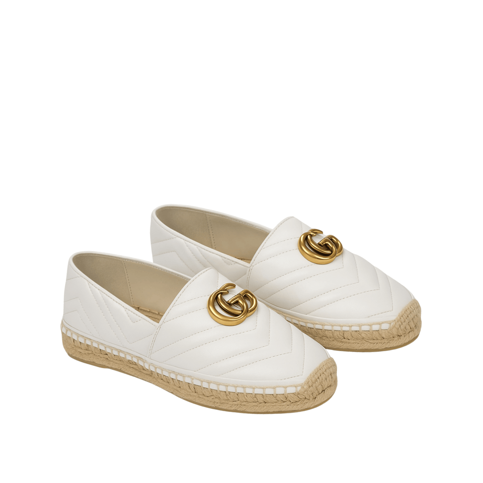 Gucci Leather Espadrille With Double G White ?551890 Bko00 1000 view 2