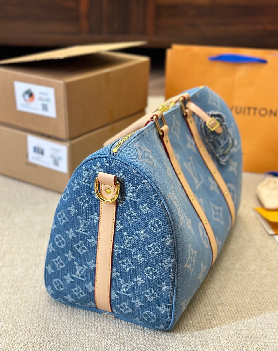 Louis Vuitton Keepall Bandouli Re Denim Blue 40Cm M24315 view 7