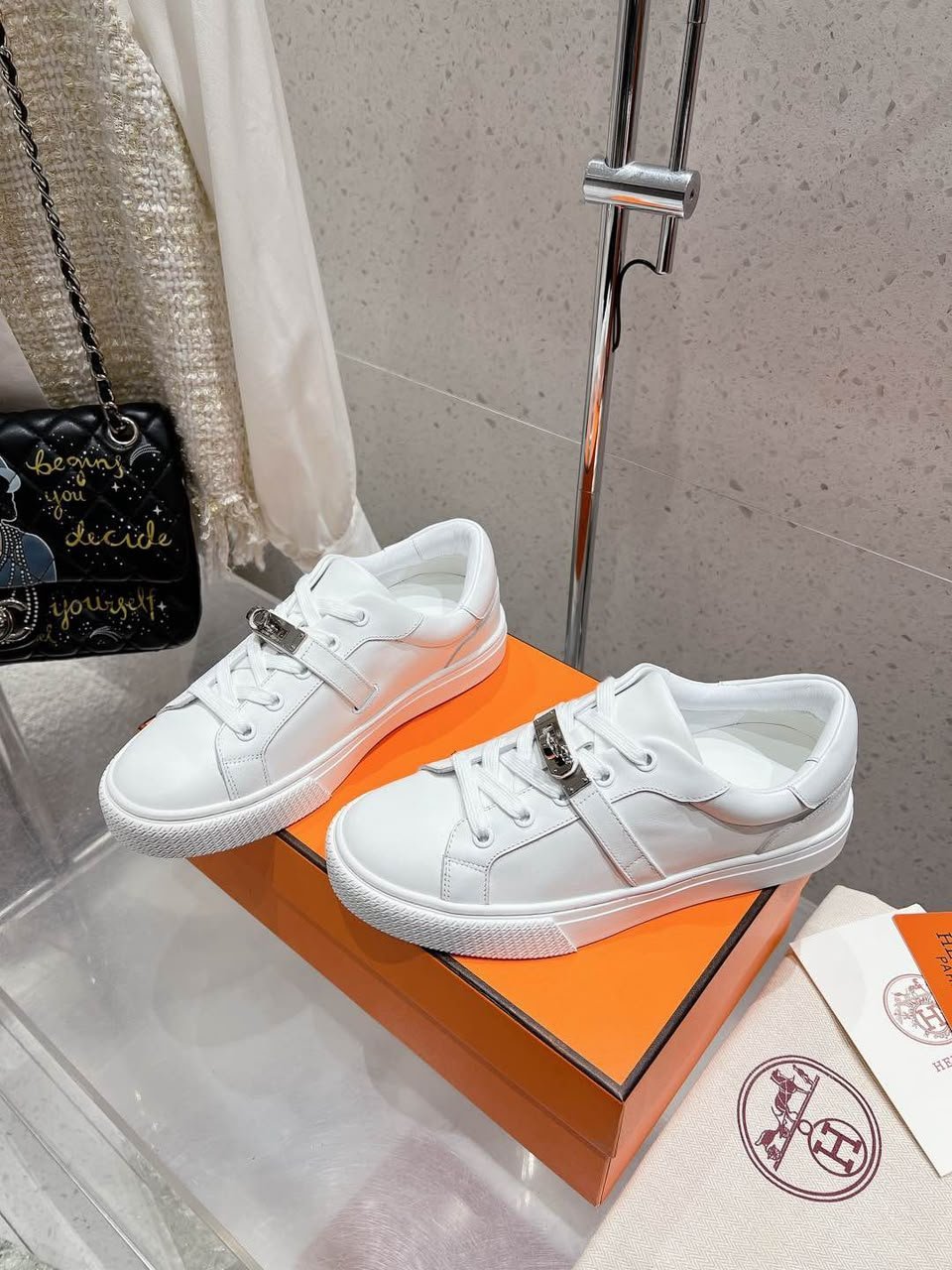 Hermes Sneakers Day Blanc Color Calfskin H252883ZH90390 view 9