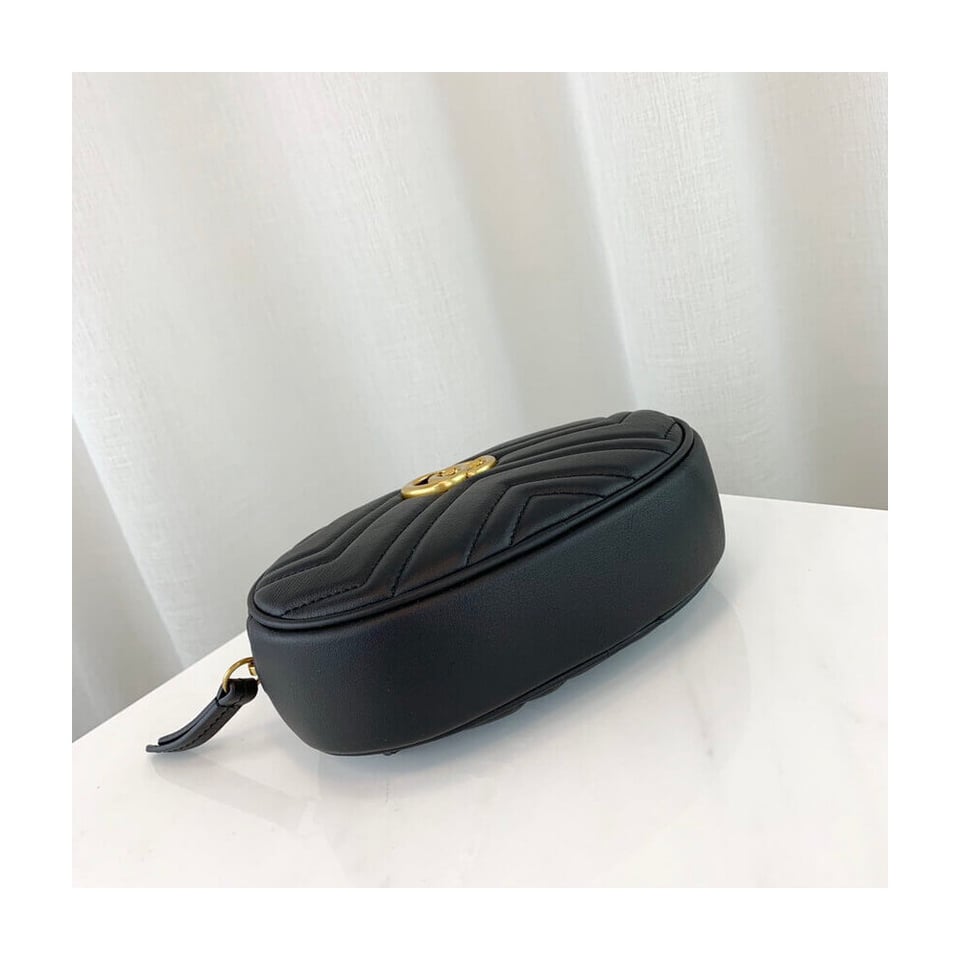Gucci GG Marmont Matelasse Leather Belt Bag Black view 14