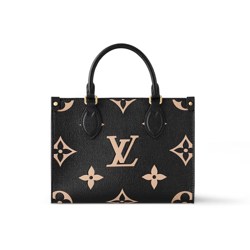 Louis Vuitton Sac À Main On The Go Pm Noir Beige M45659 25cm
