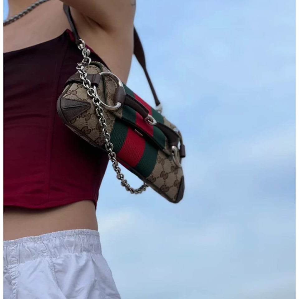 Gucci GG Horsebit Chain Small Shoulder Bag view 8