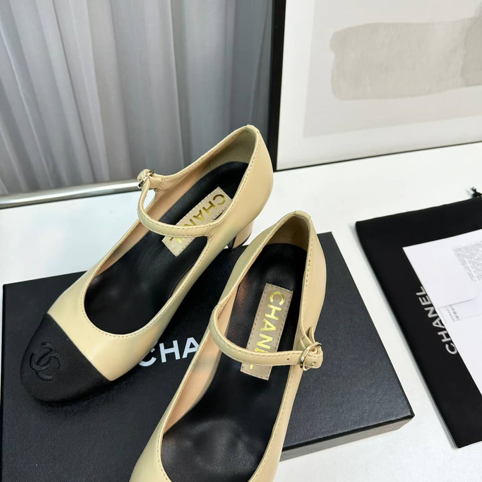 Chanel Mary Janes Beige G45118 view 4