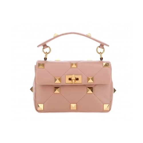 Valentino Garavani Roman Stud Chain Link Shoulder Bag In Rose Pink 1W2B0I82Bsf view 2
