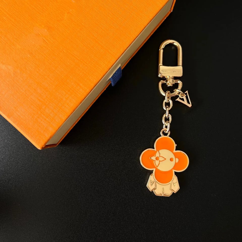 Louis Vuitton Vivienne Keychain Orange Color Luxurious Gold-tone 11cm/4.3in view 3