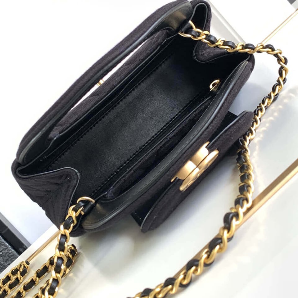 Chanel Jersey Quilted Mini Kelly Shopper Bag 13cm view 11