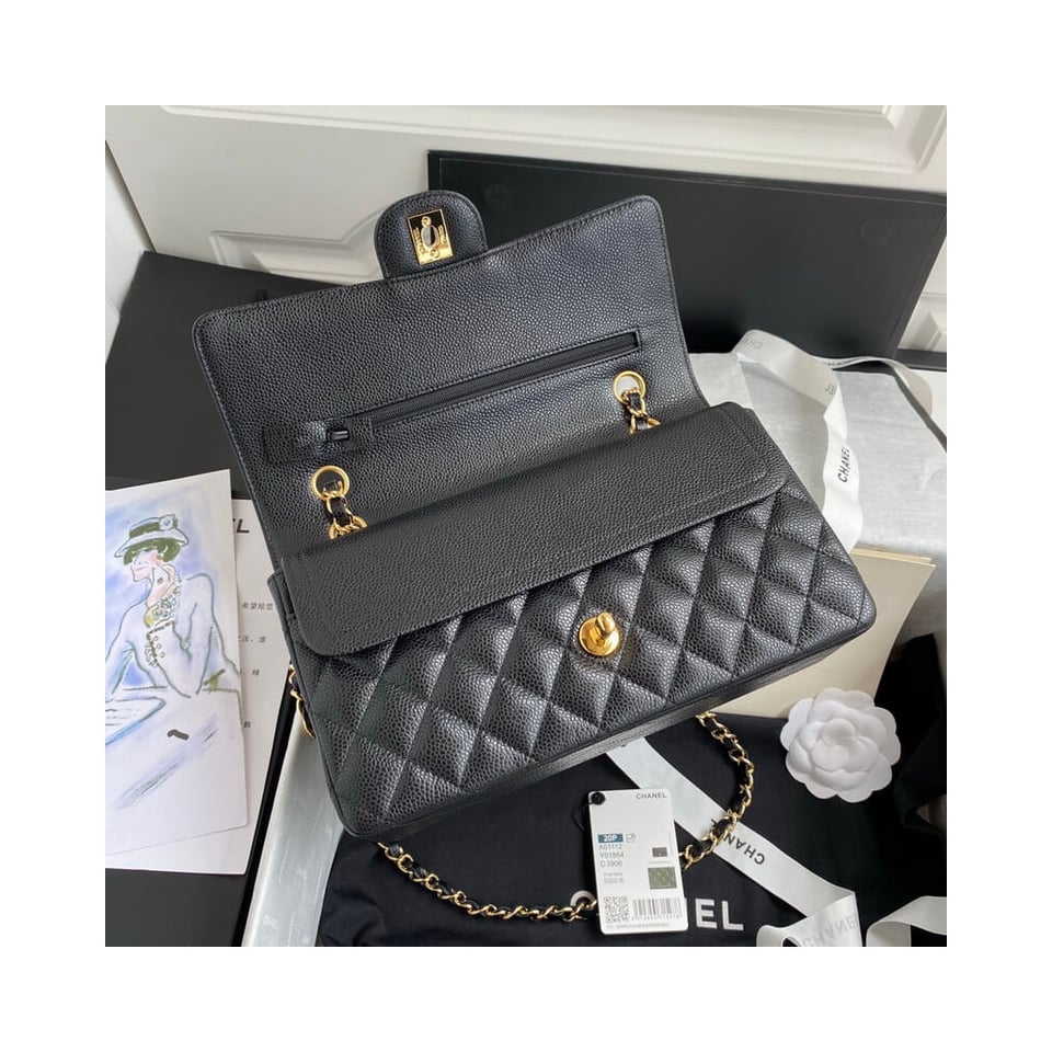 Chanel Caviar Calfskin Medium Classic Double Flap Bag 25.5cm view 8