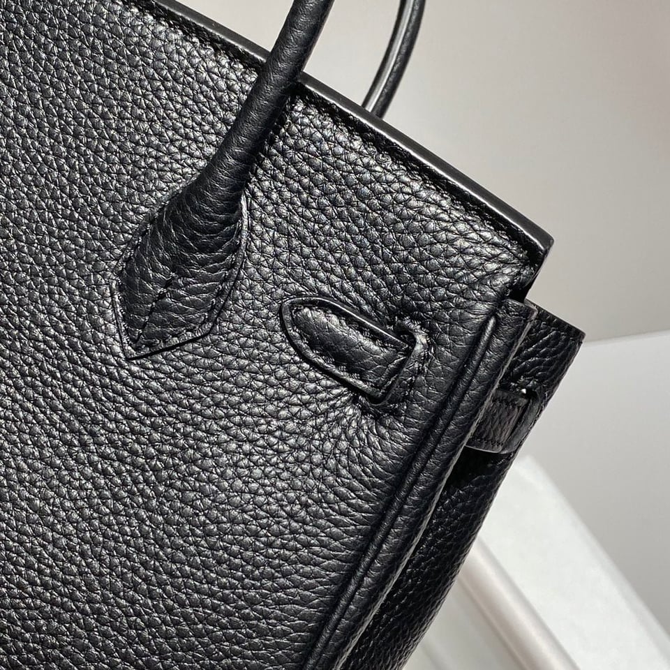 Hermes Birkin 20Cm Black Togo Leather Gold Hardware view 8