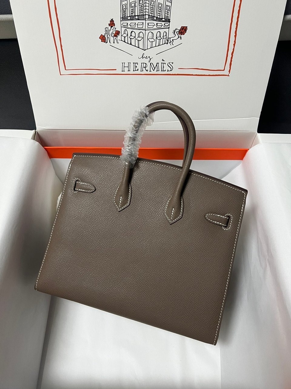 Hermes Birkin Sellier Vert De Gris Epsom Leather Gold Hardware view 3