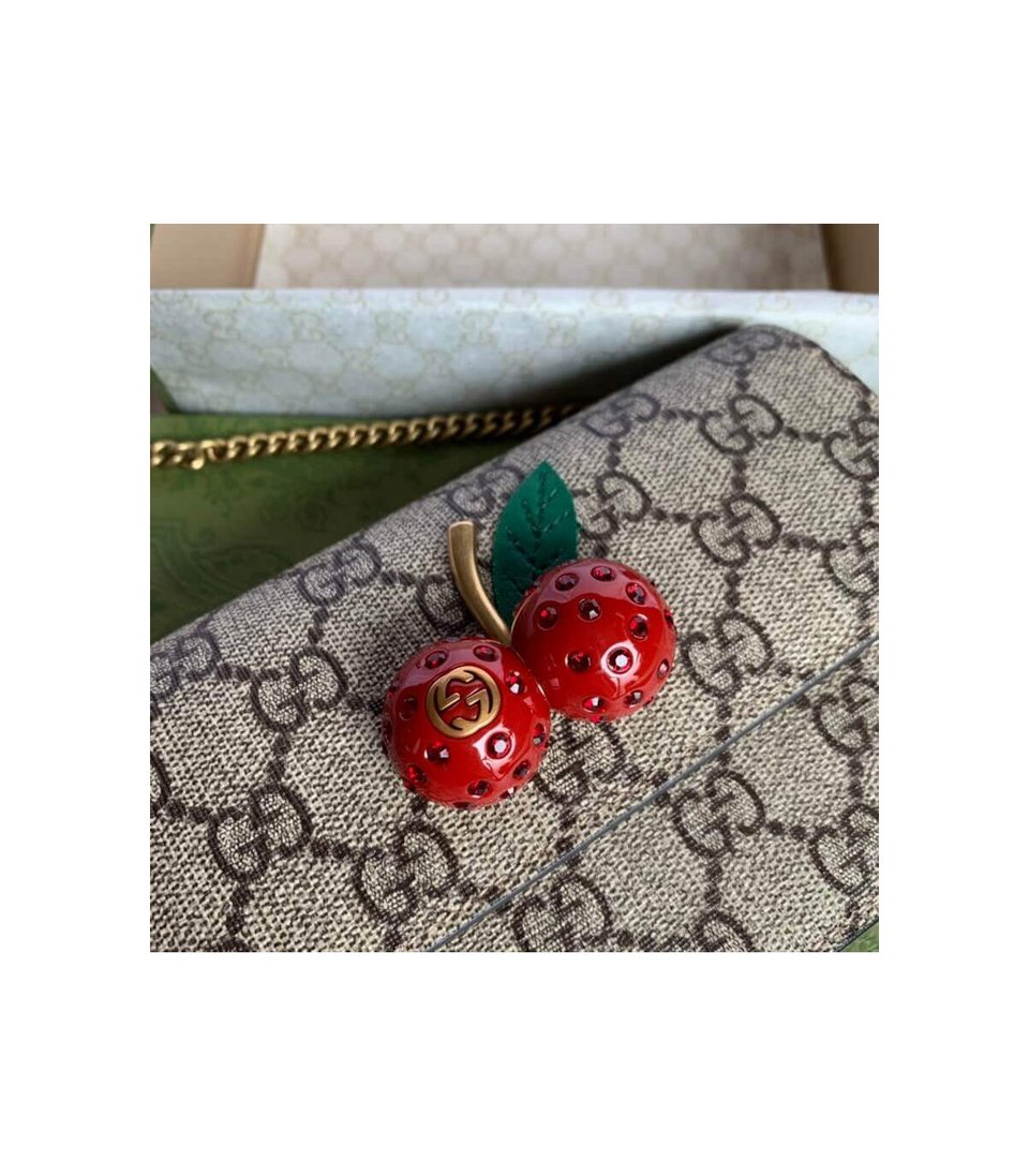 Gucci GG Supreme Mini Bag With Cherries view 12