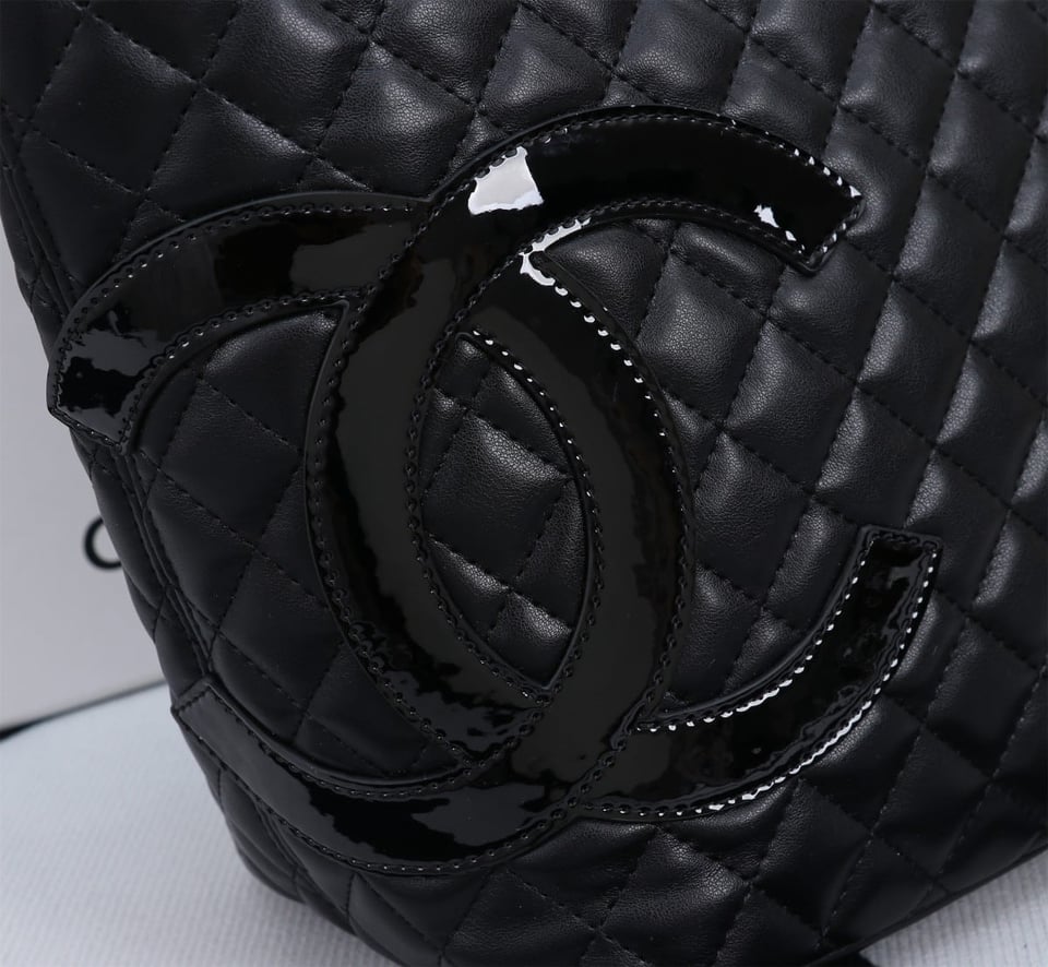 Chanel Calfskin Quilted Large Cambon Tote Black 41Cm/16in view 6