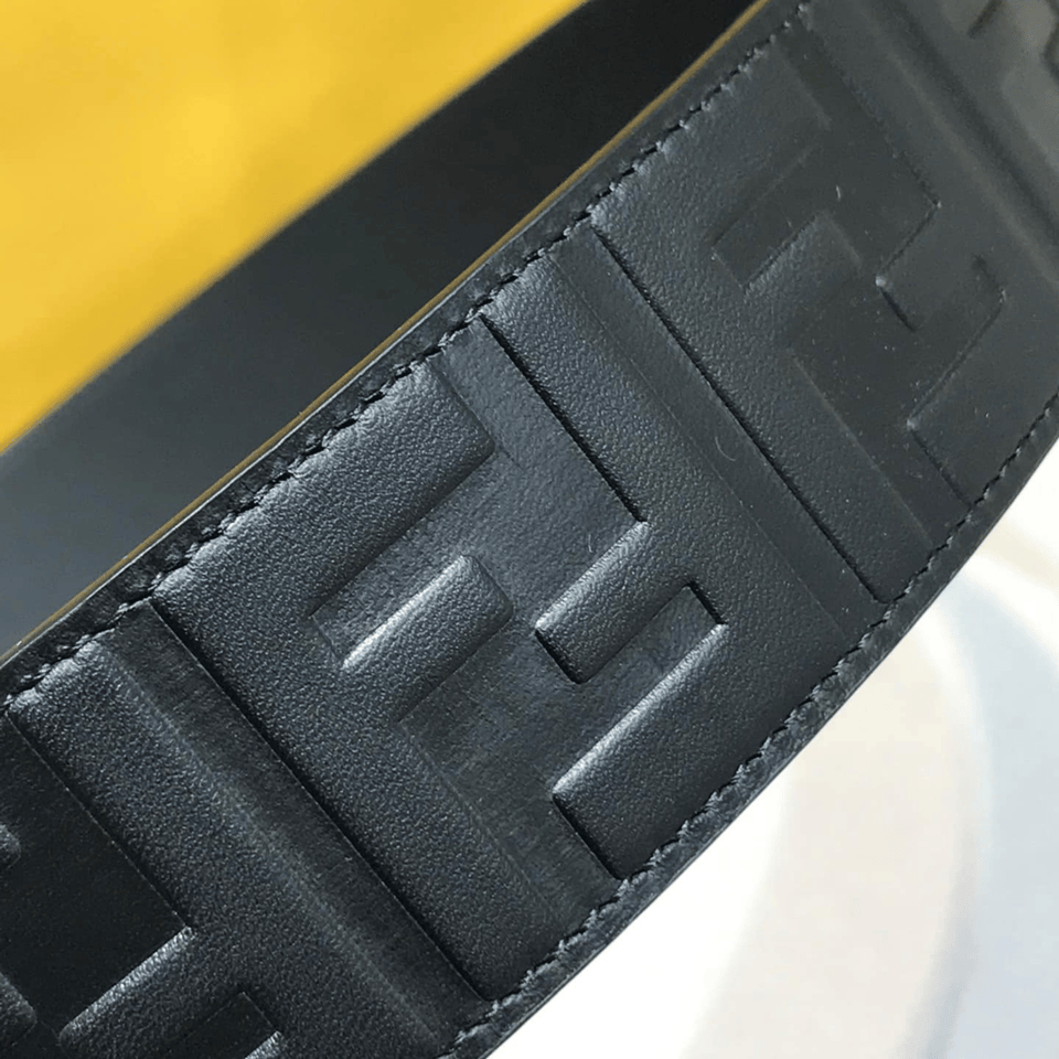Fendi Silver Embossed 35mm Belt For Men view 7