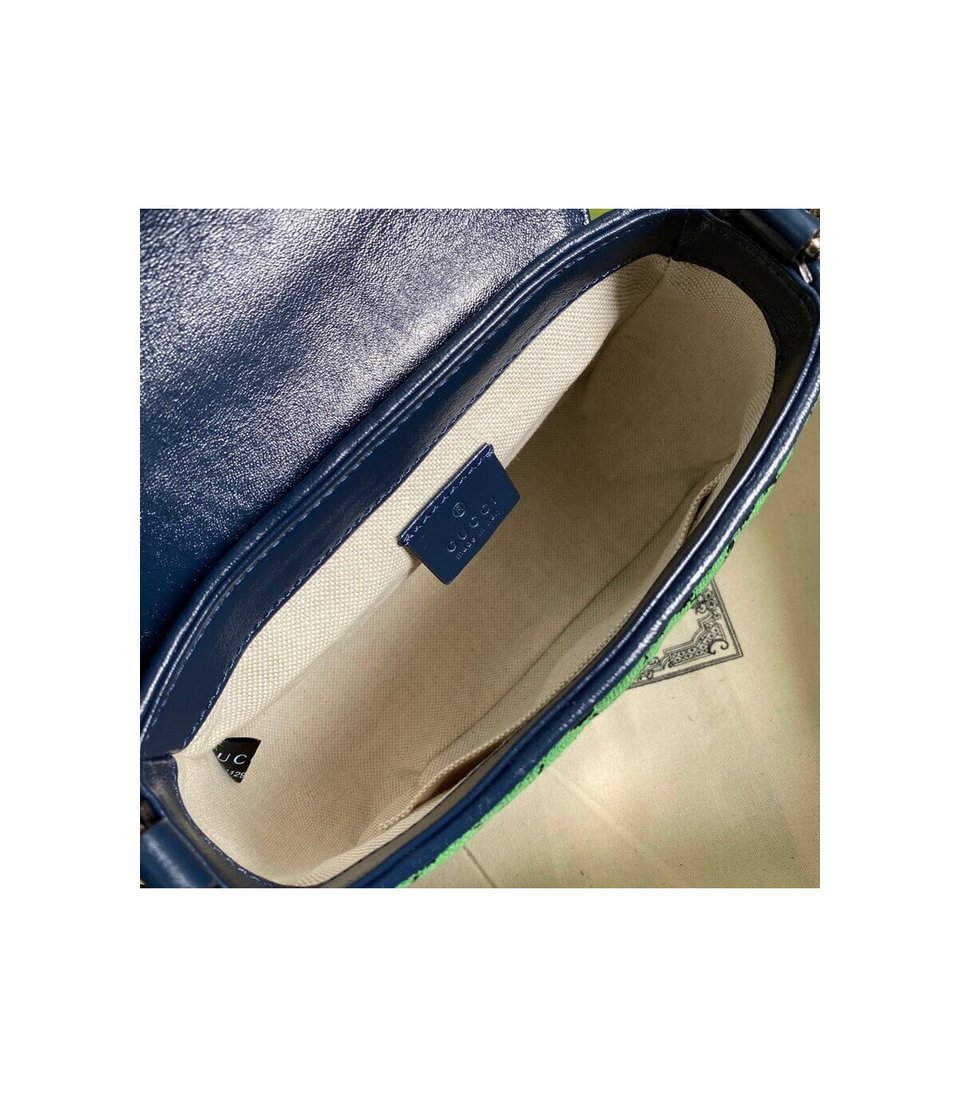 Gucci GG Marmont Multicolour Mini Top Handle Bag Green view 9