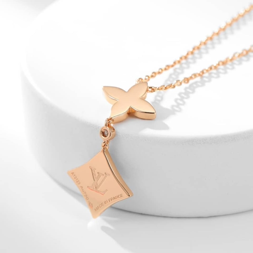 Louis Vuitton Color Blossom Double Star Necklace Q94676 view 5