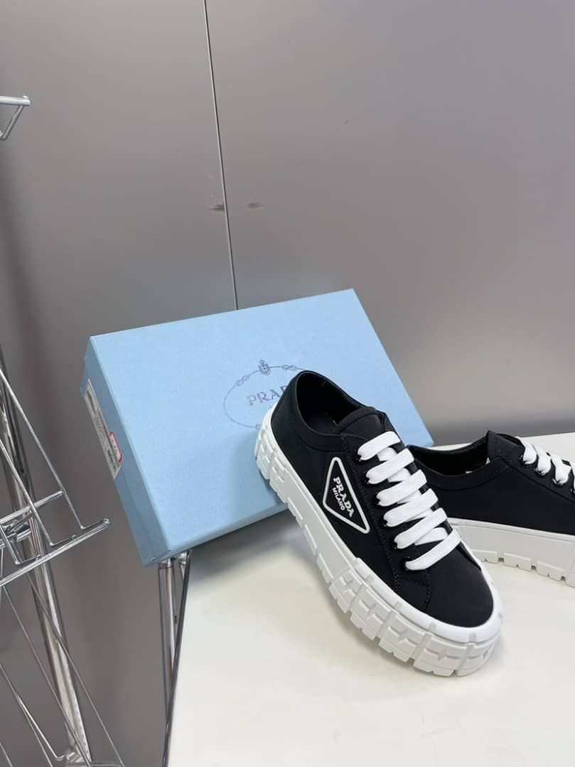 Prada Double Wheel Nylon Gabardine Sneaker Black 1E260M3Lfxf0632F050 view 6