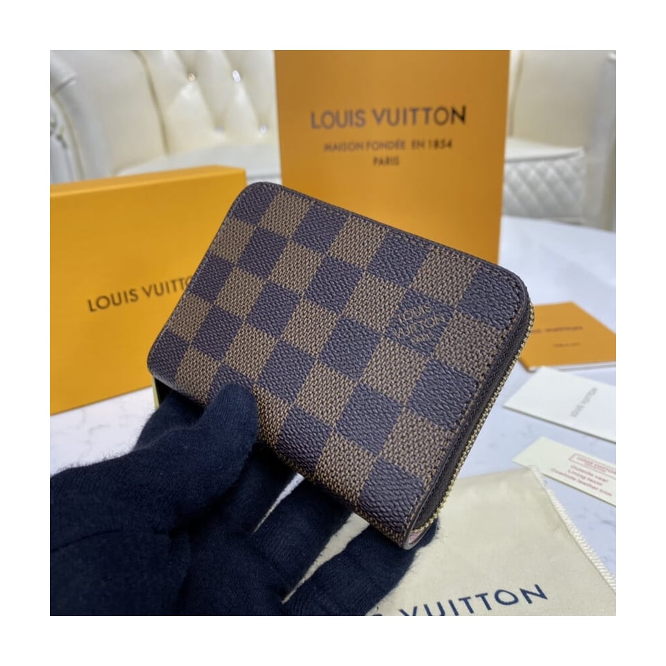 Louis Vuitton Damier Ebene Zippy Coin Purse Pink view 2