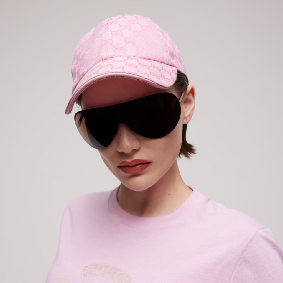 Gucci GG Cotton Canvas Baseball Hat Light Pink ‎875733 3HBMD 5072 view 2