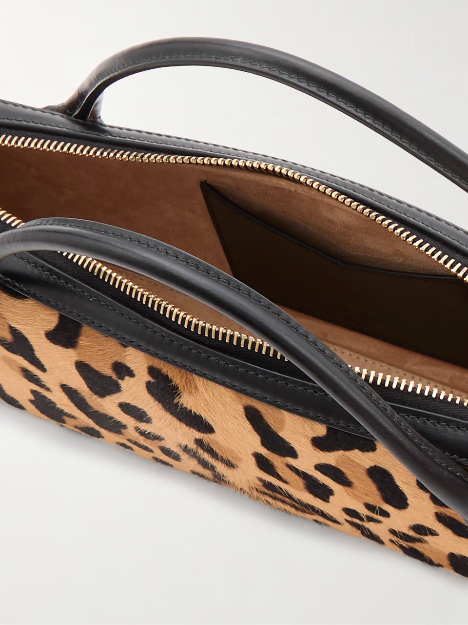 Leopard Print Calf Hair Top Handle Bag 30cm view 5