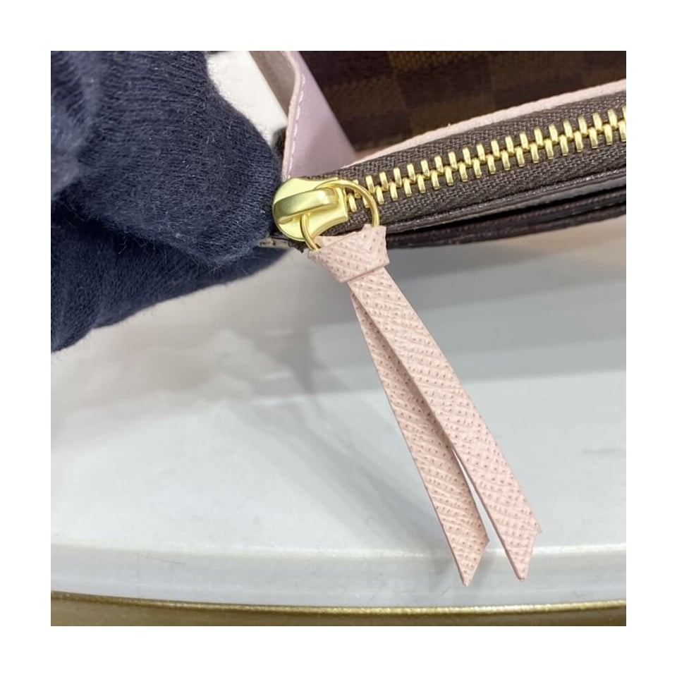 Louis Vuitton Damier Ebene Emilie Wallet Pink view 11