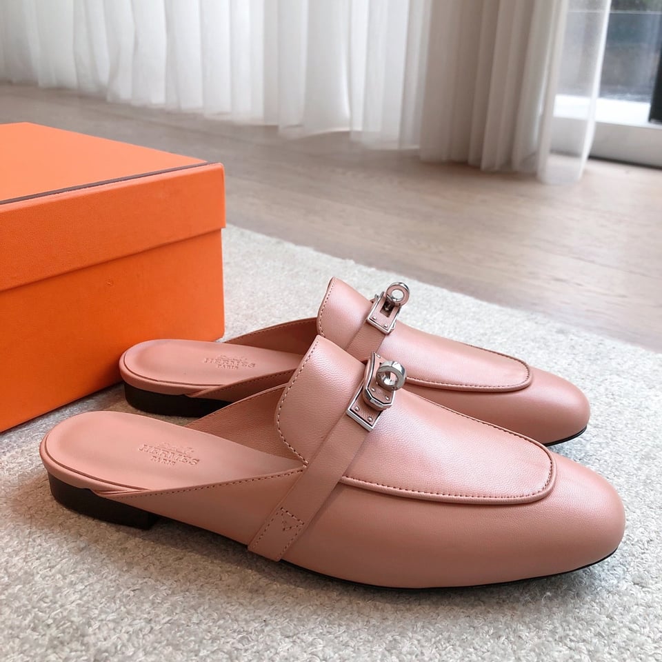 Hermes Oz Mule Pink view 9