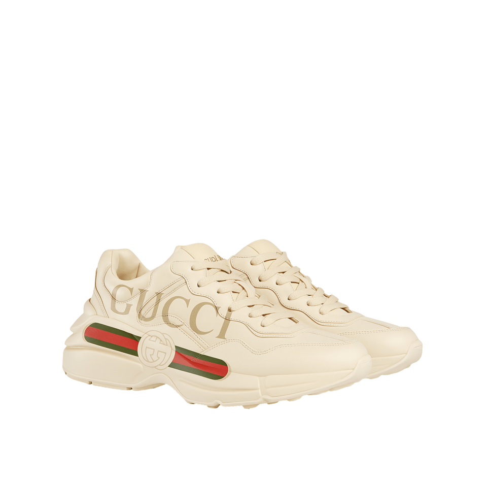 Gucci Women’S Rhyton Gucci Logo Leather Sneaker 528892 Drw00 9522 view 2